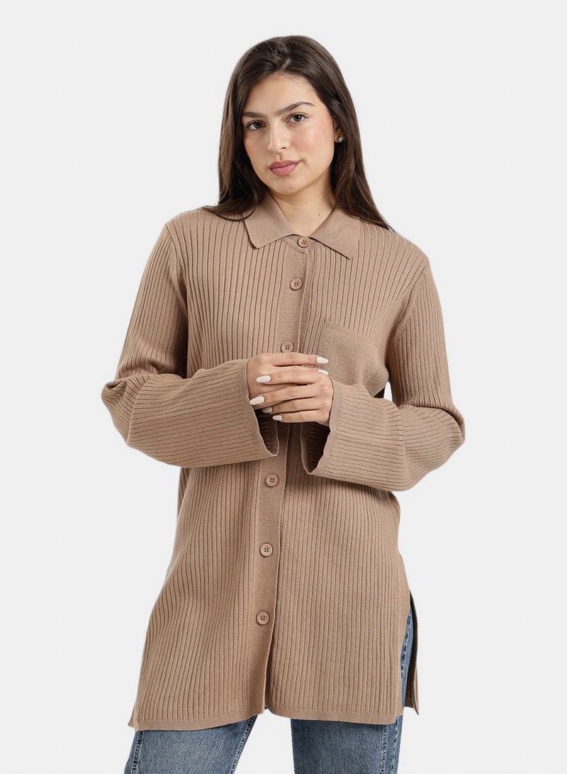 Carina Long Striped Cardigan - Image 1